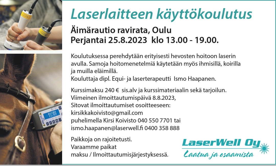 Laserlaitteen käyttökoulutus Oulussa