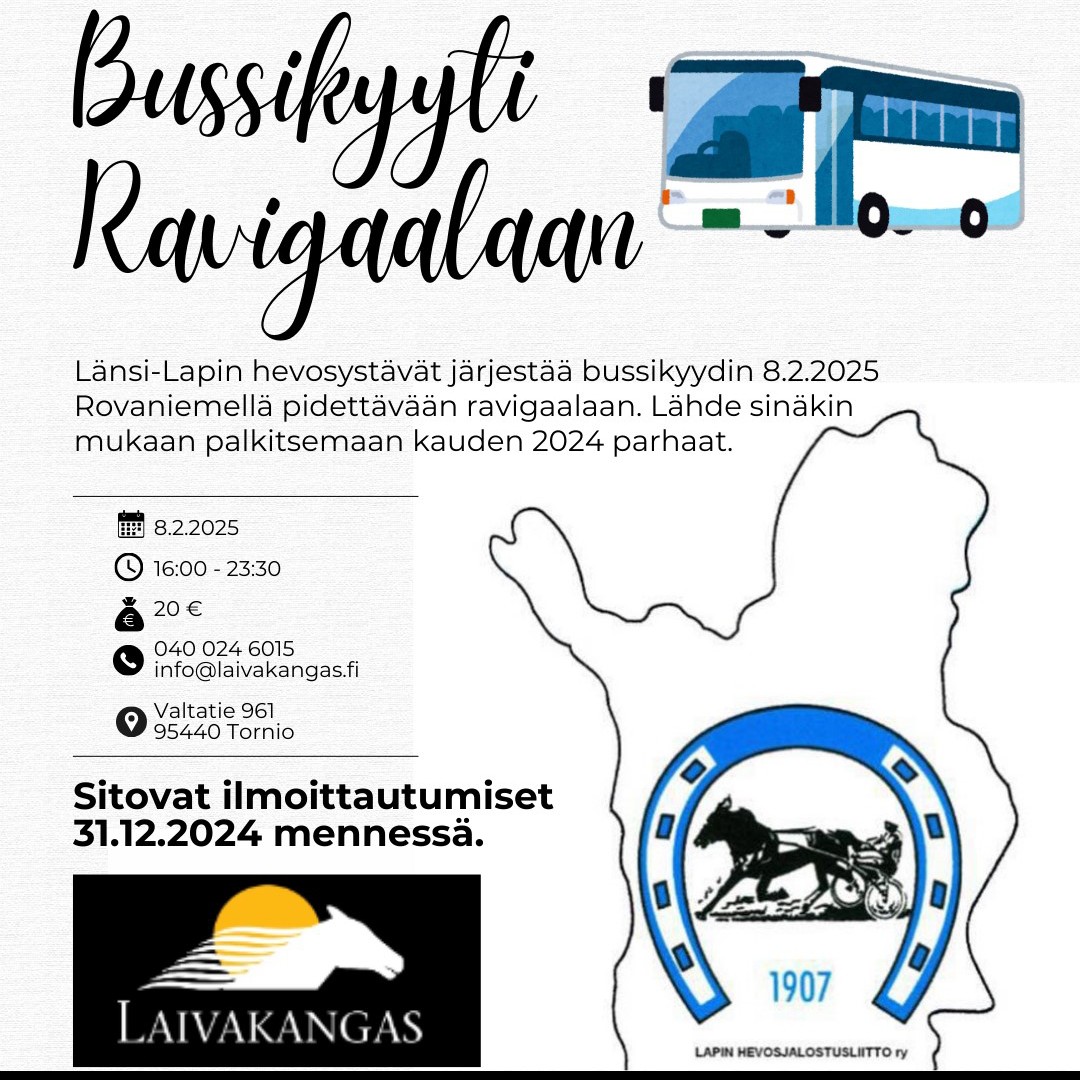 Bussikyydillä Ravigaalaan Rovaniemelle